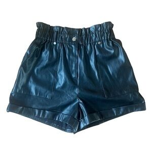 Patrizia Pepe Pantaloncini in similpelle Vegan Leather High Waisted Shorts